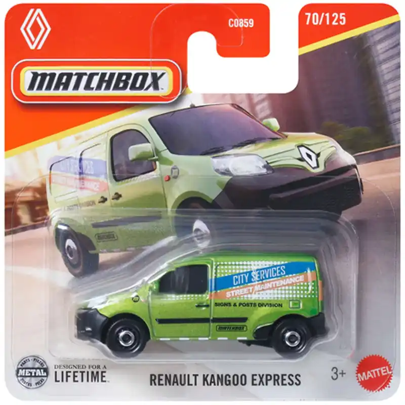 Expressz kézbesítés Matchbox Renault Kangoo Express kisautó 1/64 - Mattel