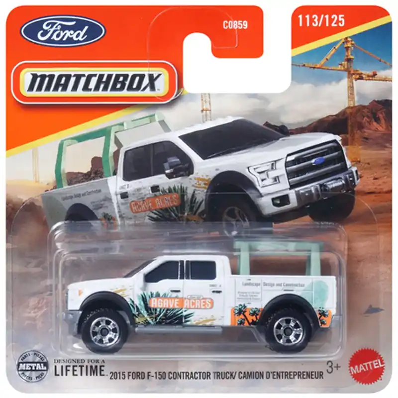 Matchbox 2015 Ford F-150 Contractor Truck kisautó 1/64 - Mattel Biztonságos fizetés