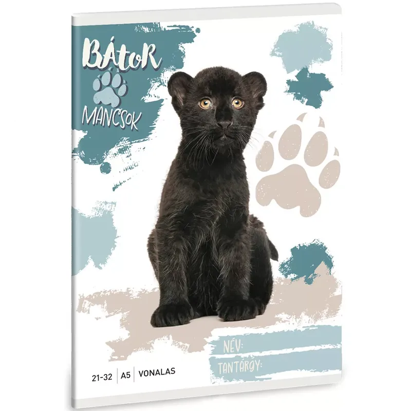 Bestseller Ars Una Bátor Mancsok - Fekete párduc vonalas füzet A/5 21-32