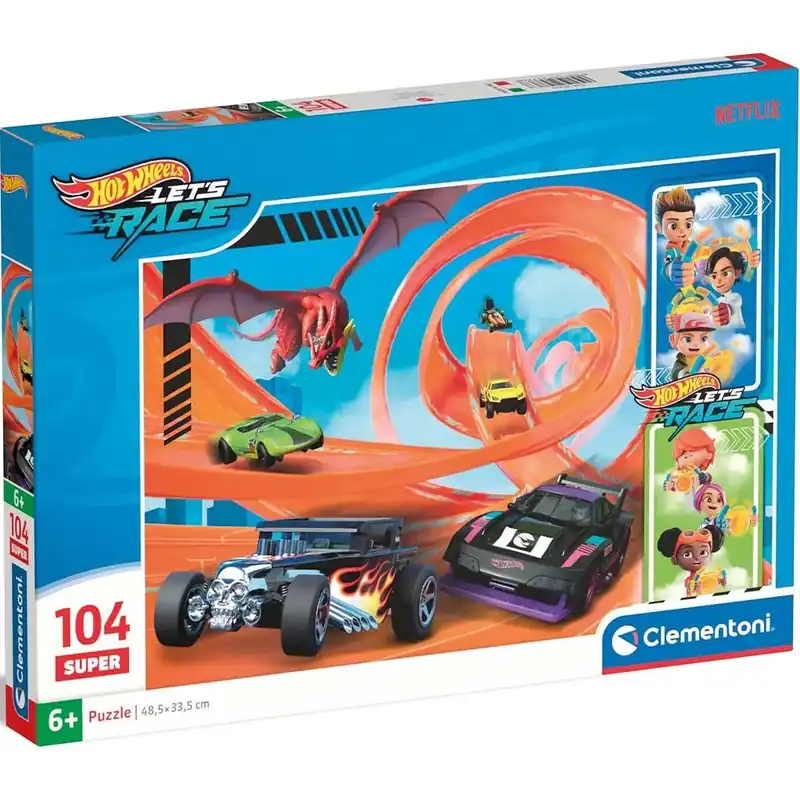 Végkiárusítás Hot Wheels 104db-os super puzzle - Clementoni