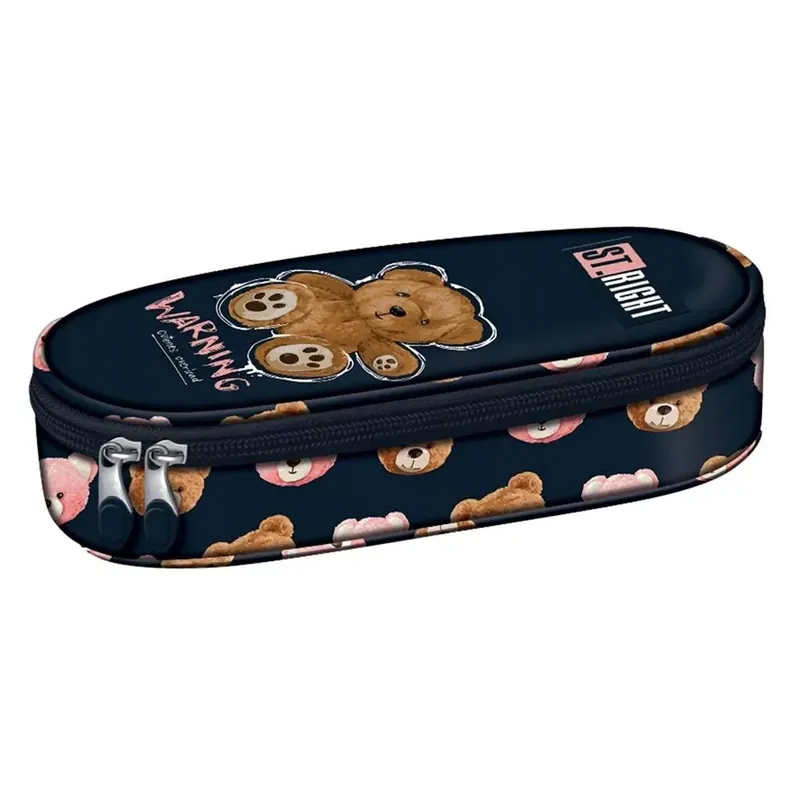 Kedvezményes ár St.Right Teddy Bear ovális tolltartó PC01 23x9,5x6cm