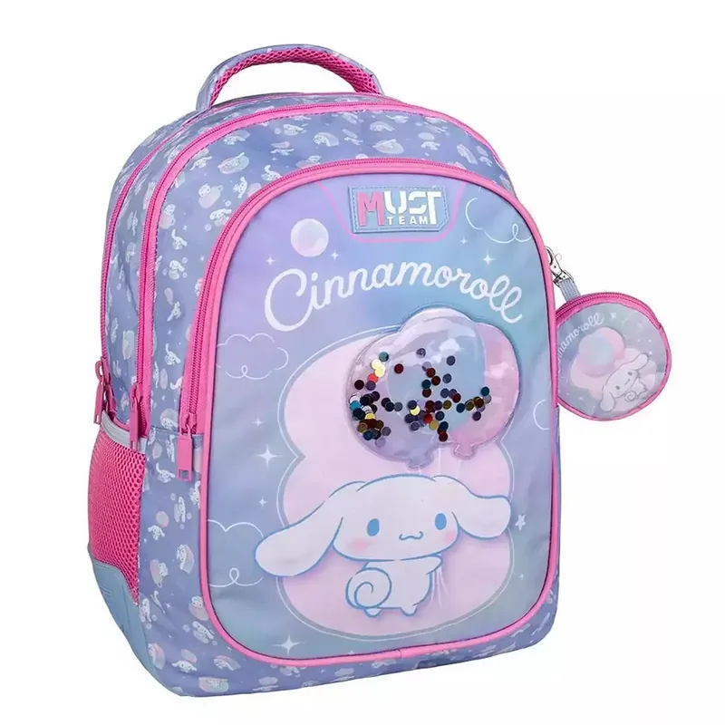 Expressz szállítás Luna Must Team Cinnamoroll balloons lekerekített 3 rekeszes iskolatáska, hátizsák 32x18x43cm
