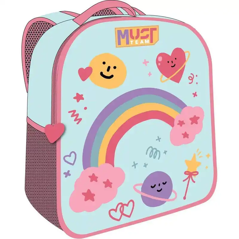 Olcsóbb Luna Must Team 3D szivárvány mintás ovis hátizsák 26x10x32cm