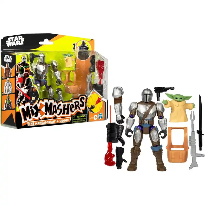 Transformers Mix Mashers Deluxe Mandalóri és Grogu figura kiegészítőkkel - Hasbro Akciós ár