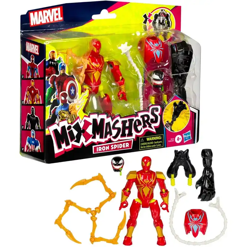 Marvel Mix Mashers Vas pókember figura kiegészítőkkel - Hasbro Expressz kézbesítés