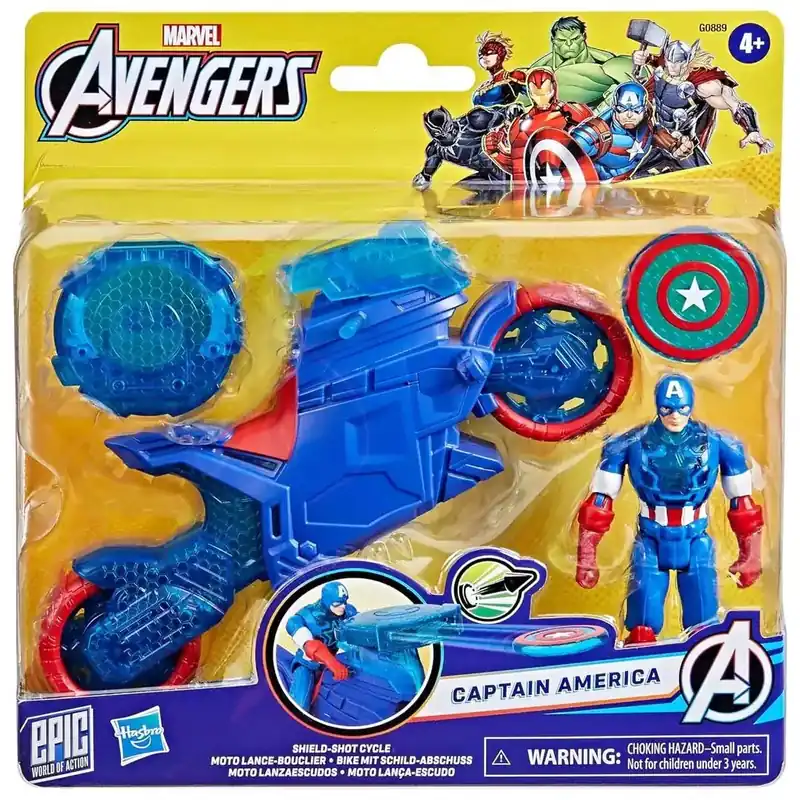 Azonnali szállítás Marvel Amerika kapitány motorral és pajzs kilövővel - Hasbro