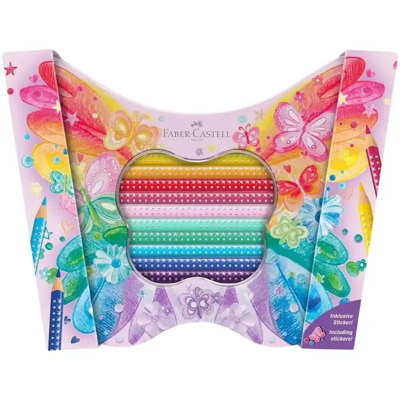 Faber-Castell Sparkle Butterfly 20db-os színes ceruza készlet fém dobozban Bestseller