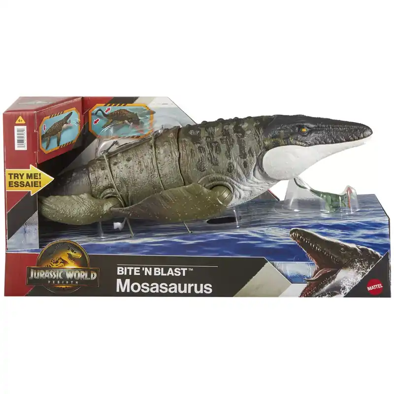 Legnépszerűbb Jurassic World Újjászületés – Bite ‘N Blast Mosasaurus figura - Mattel