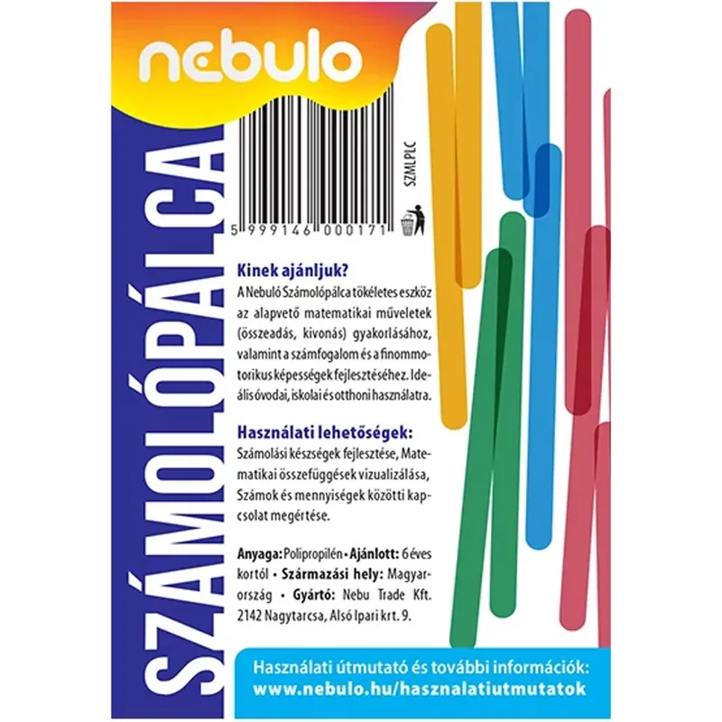 Korlátozott ajánlat Nebulo Színes számolópálca 40db-os