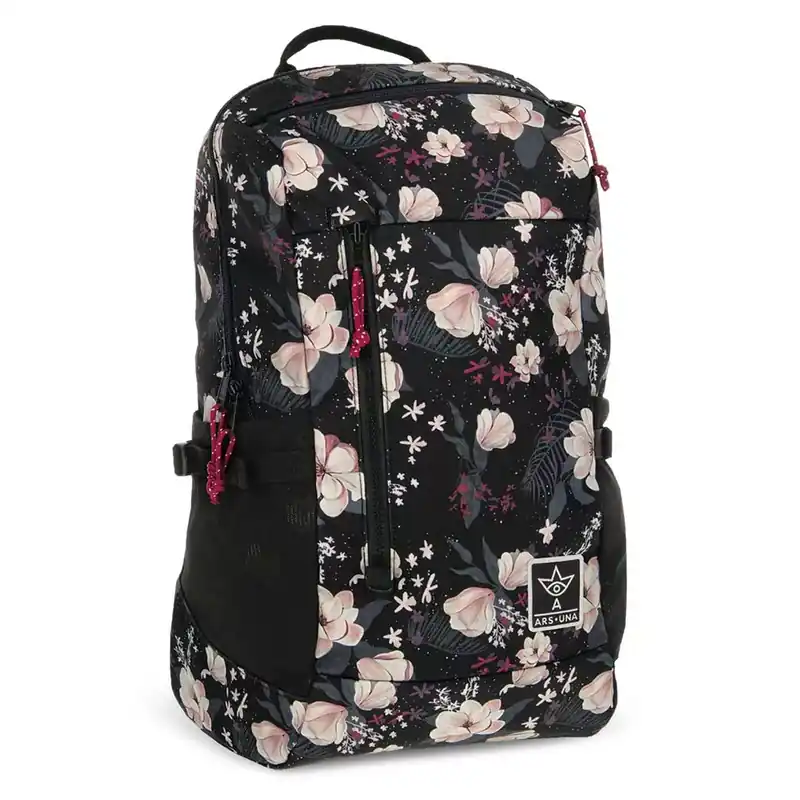 Akció Ars Una Flowery Black AU-17 iskolatáska, hátizsák 32x47x18cm