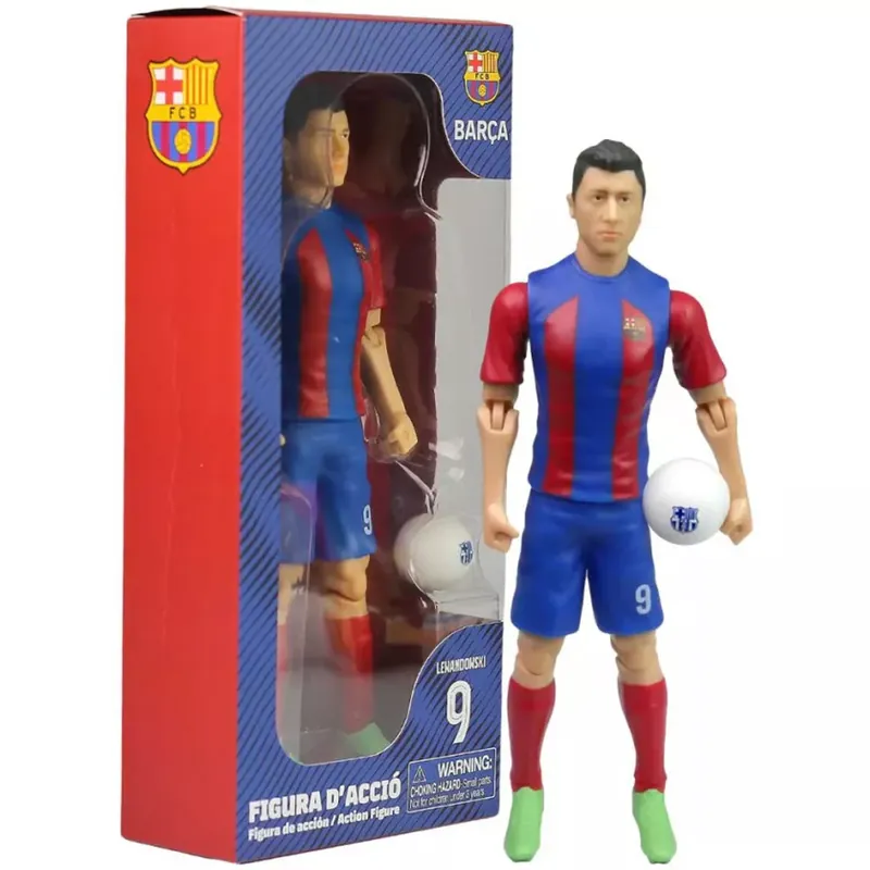 Focista akciófigura, 20 cm - FC Barcelona, Lewandowski 9-es mezben Exkluzív ajánlat