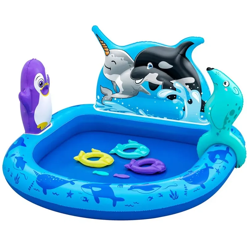 Bestway Polar Pals felfújható játszómedence 134×131×73 cm Biztonságos vásárlás