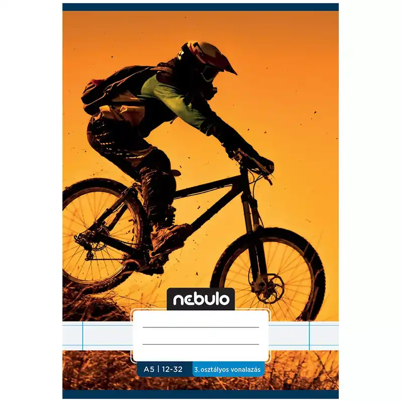 Korlátozott ajánlat Nebulo Tűzött 3. osztályos mountain bike mintás vonalas füzet 12-32 A/5