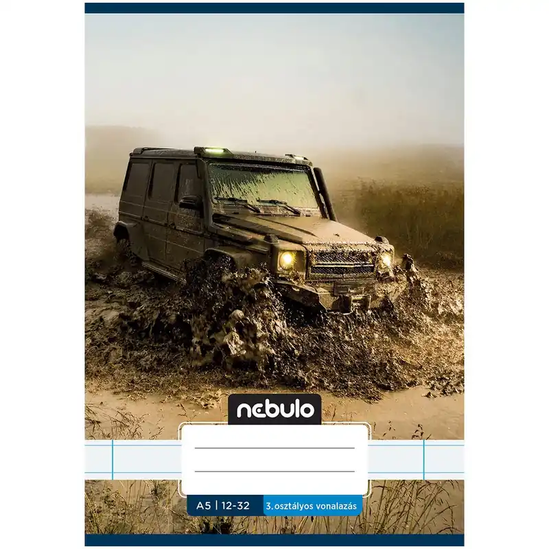 Kedvezményes ár Nebulo Tűzött 3. osztályos off road terepjáró mintás vonalas füzet 12-32 A/5