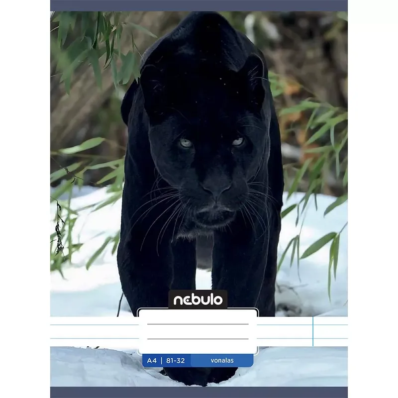 Nebulo Tűzött vonalas állatos - Fekete párduc - mintás füzet 81-32 A/4 Outlet