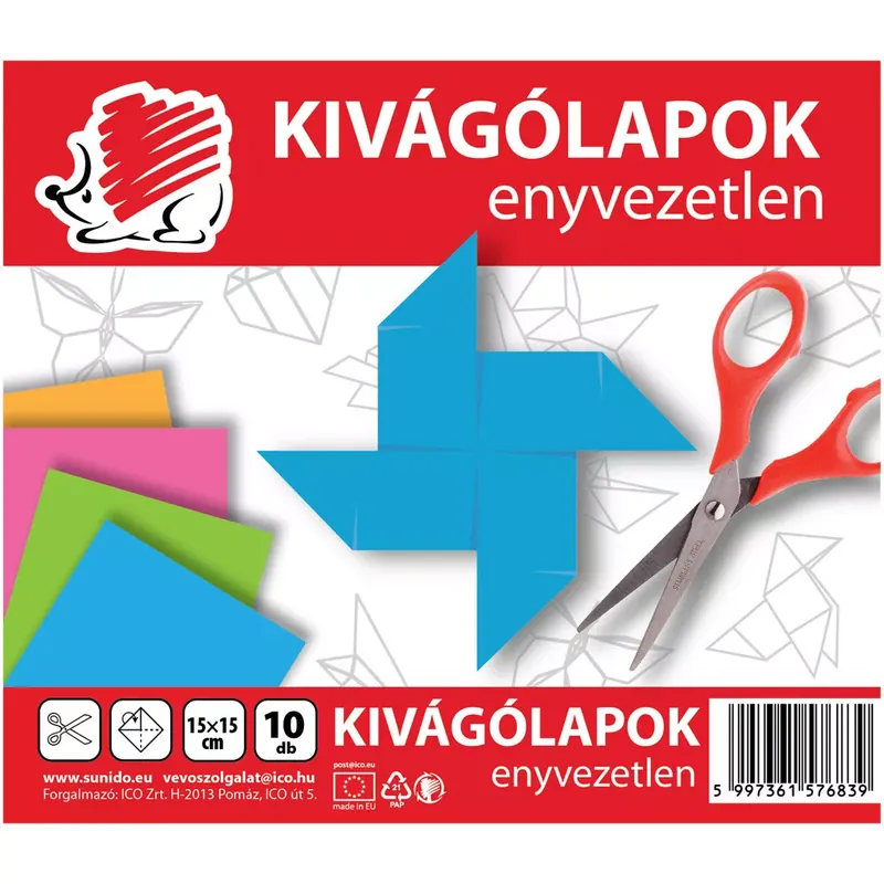 Ajánlat ICO SÜNI enyvezetlen kivágólap 15x15cm 10lap