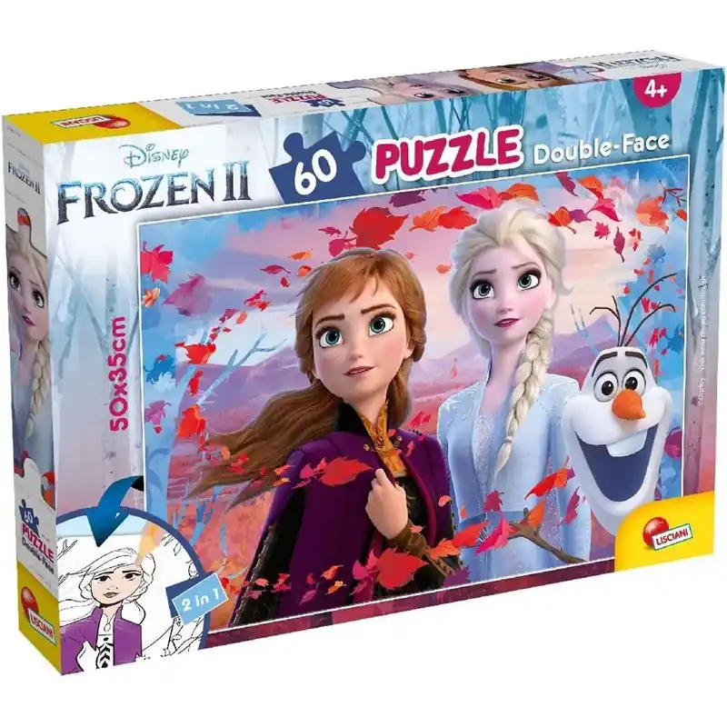 Prémium Jégvarázs 2 2 az 1-ben 60db-os puzzle és színező 50x35cm - Lisciani