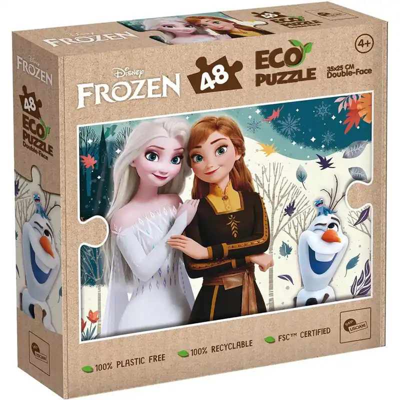 Vedd meg online Jégvarázs testvérek 2 az 1-ben 48db-os Eco mini puzzle és színező 35x25cm - Lisciani