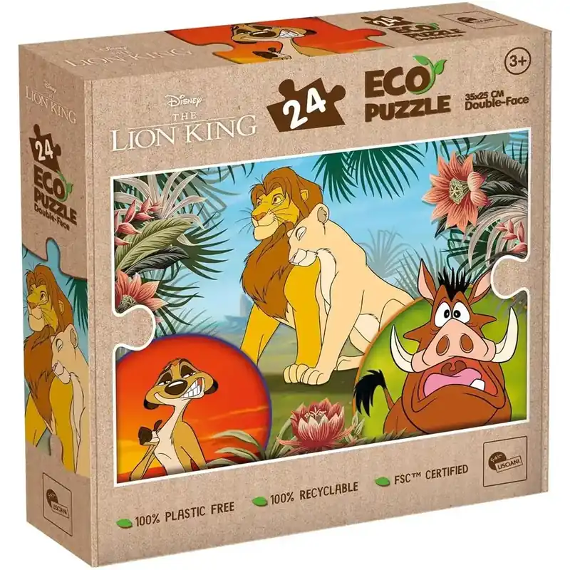 Gyors szállítás Oroszlánkirály 2 az 1-ben 24db-os Eco mini puzzle és színező 35x25cm - Lisciani