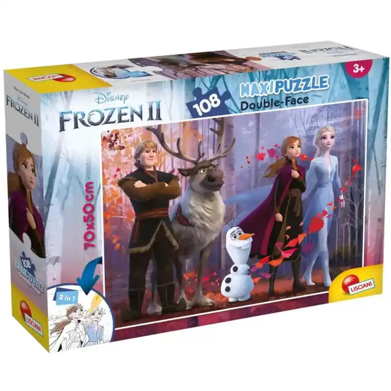Jégvarázs 2 2 az 1-ben 108db-os puzzle és színező 70x50cm - Lisciani Szezonális akció