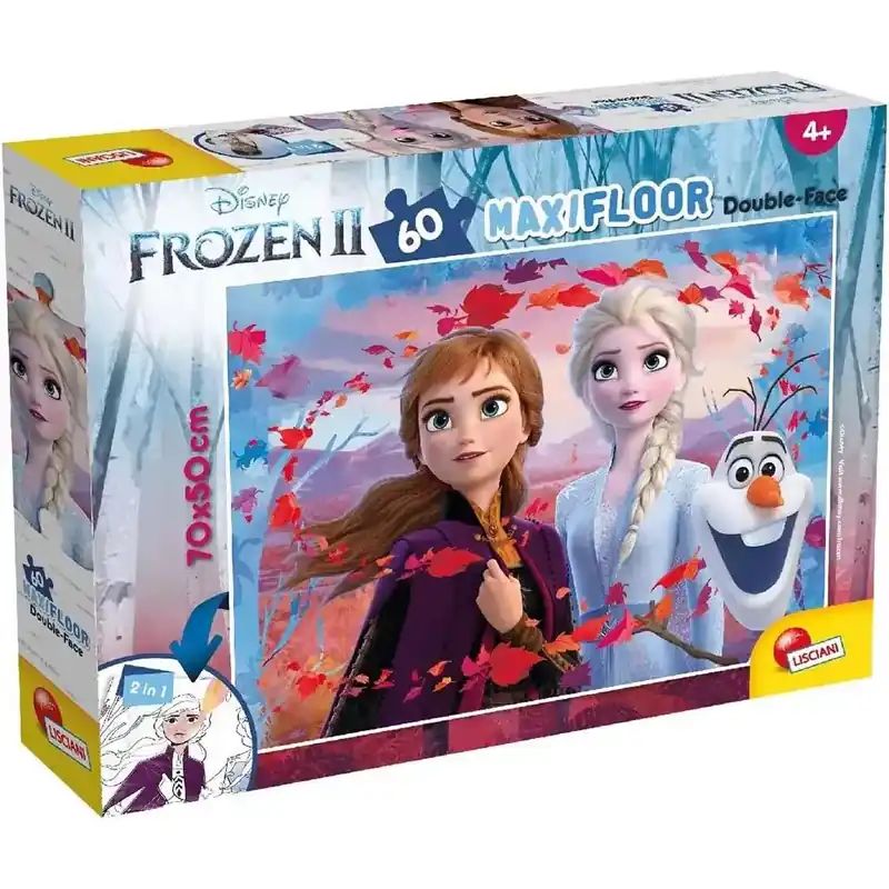 Jégvarázs 2 az 1-ben maxi 60db-os puzzle és színező 70x50cm - Lisciani Gyors szállítás