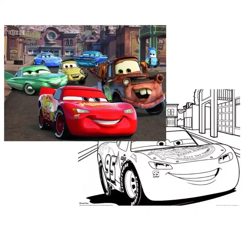 Árcsökkenés Verdák 2 az 1-ben 108db-os puzzle és színező 70x50cm - Lisciani