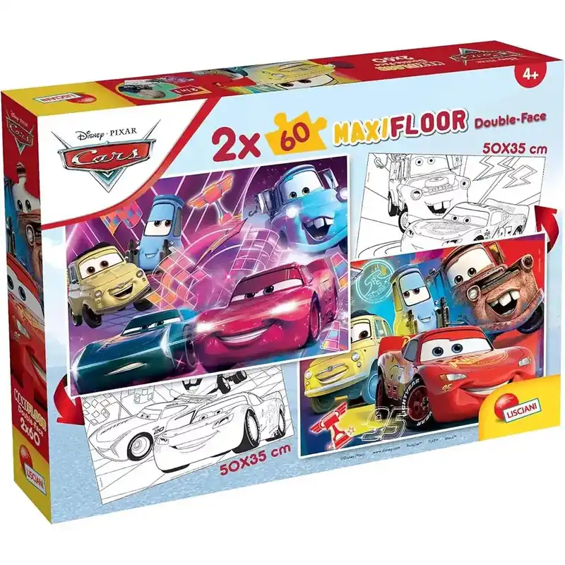 Bestseller Verdák 2 az 1-ben maxi 2x60db-os puzzle és színező 50x35cm - Lisciani