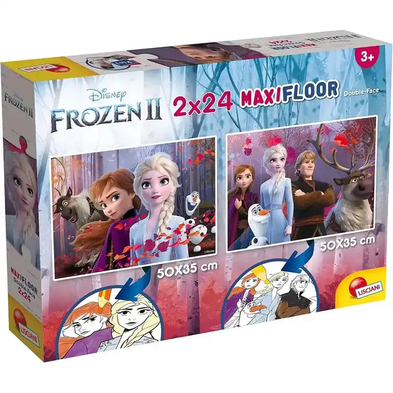 Jégvarázs 2 az 1-ben maxi 2x24db-os puzzle és színező 50x35cm - Lisciani Árengedmény