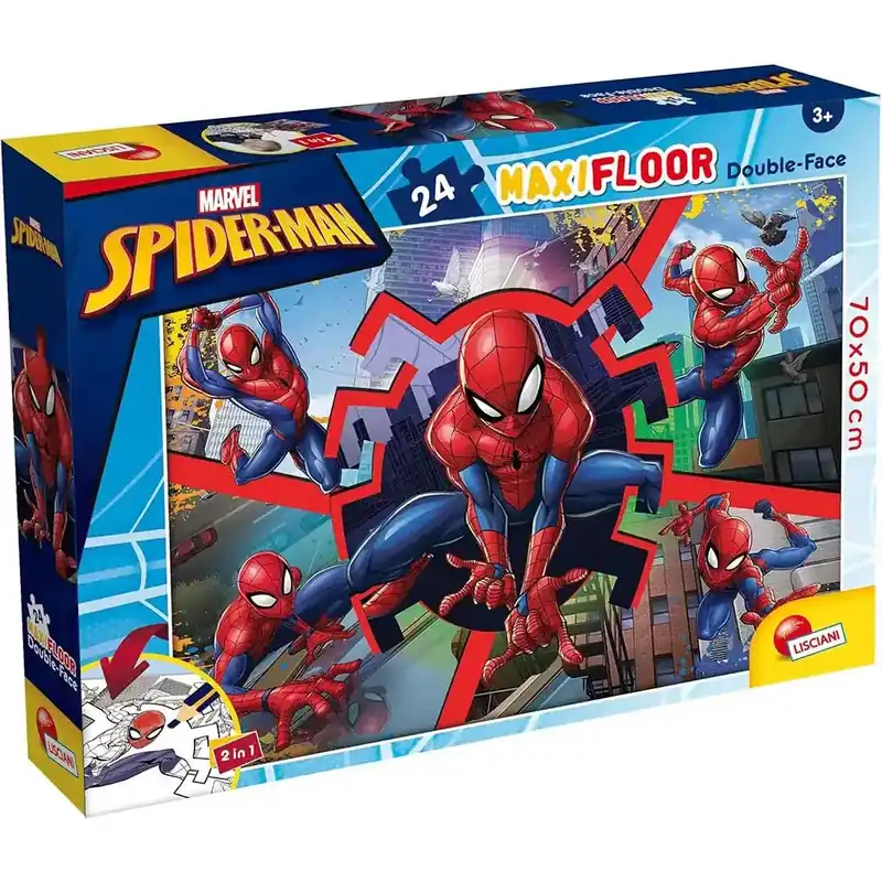 Pókember 2 az 1-ben maxi 24db-os puzzle és színező 70x50cm - Lisciani Azonnal elérhető