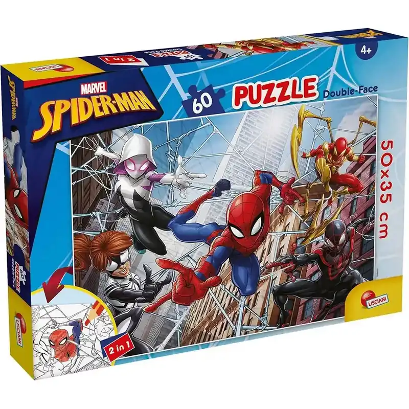 Pókember 2 az 1-ben 60db-os puzzle és színező 50x35cm - Lisciani Biztonságos fizetés