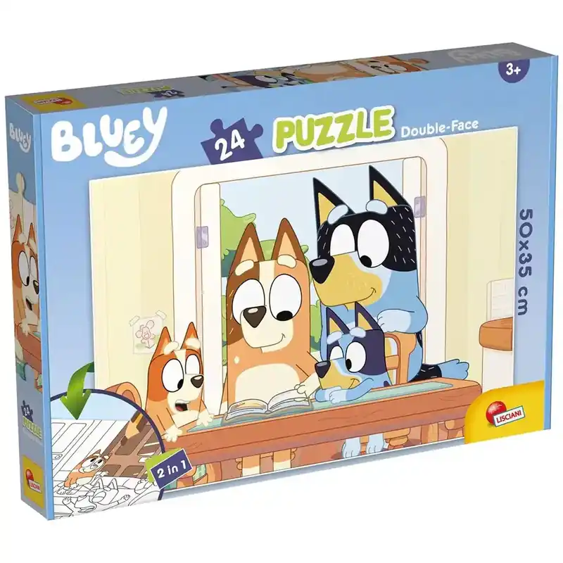Bluey 2 az 1-ben 24db-os puzzle és színező 50x35cm - Lisciani Akciós ár