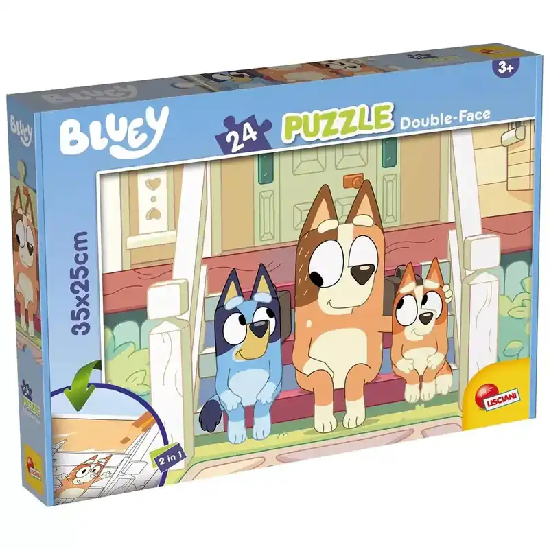 Bluey kutyusok a lépcsőn 2 az 1-ben 24db-os puzzle és színező 35x25cm - Lisciani Utolsó esély