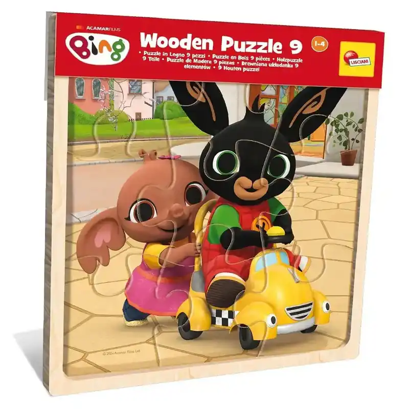 Bing és barátai 9db-os fa keretes puzzle - Lisciani Akció