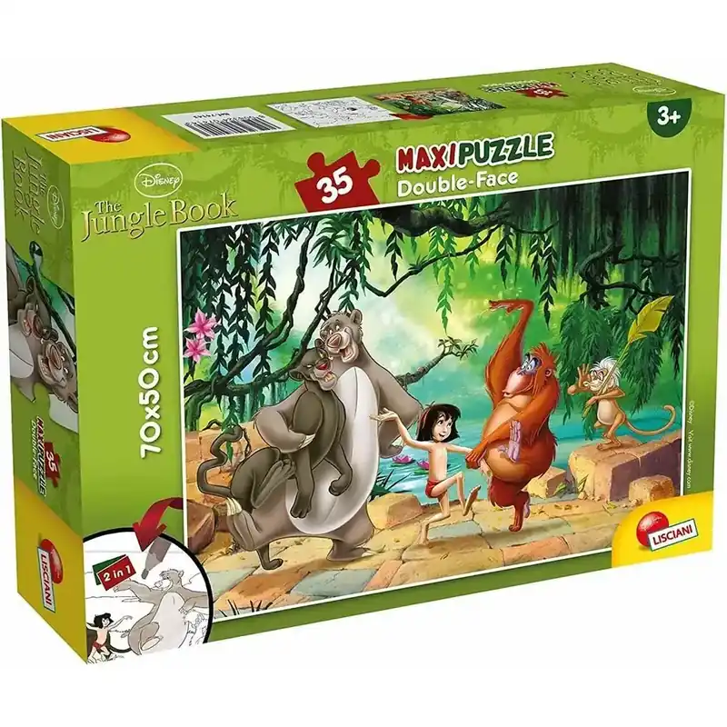 A Dzungel könyve 2 az 1-ben 35db-os maxi puzzle és színező 70x50cm - Lisciani Vedd meg most