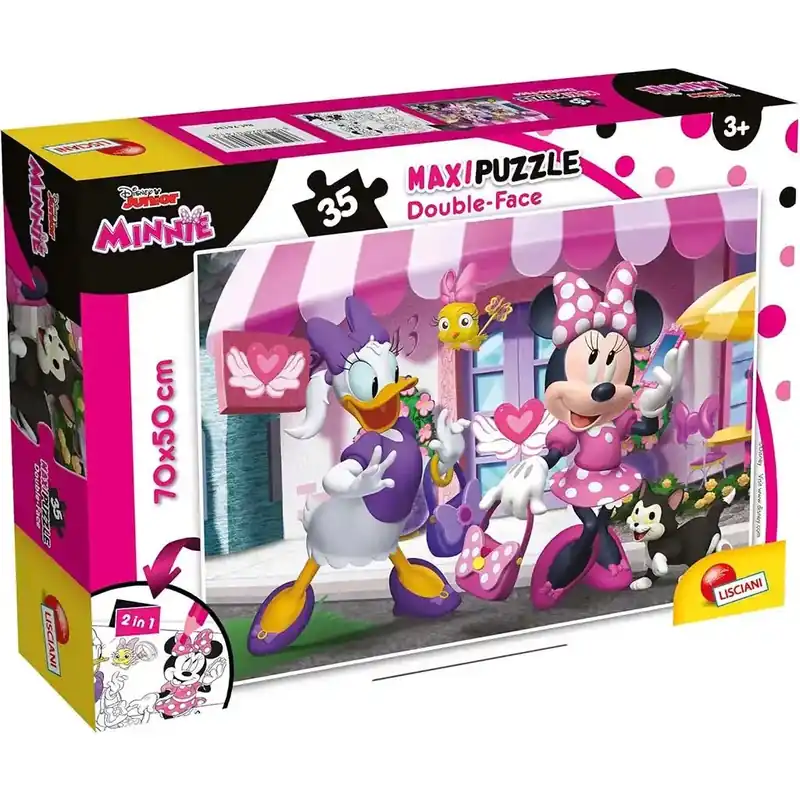 Szuper ajánlat Minnie egér 2 az 1-ben 35db-os maxi puzzle és színező 70x50cm - Lisciani