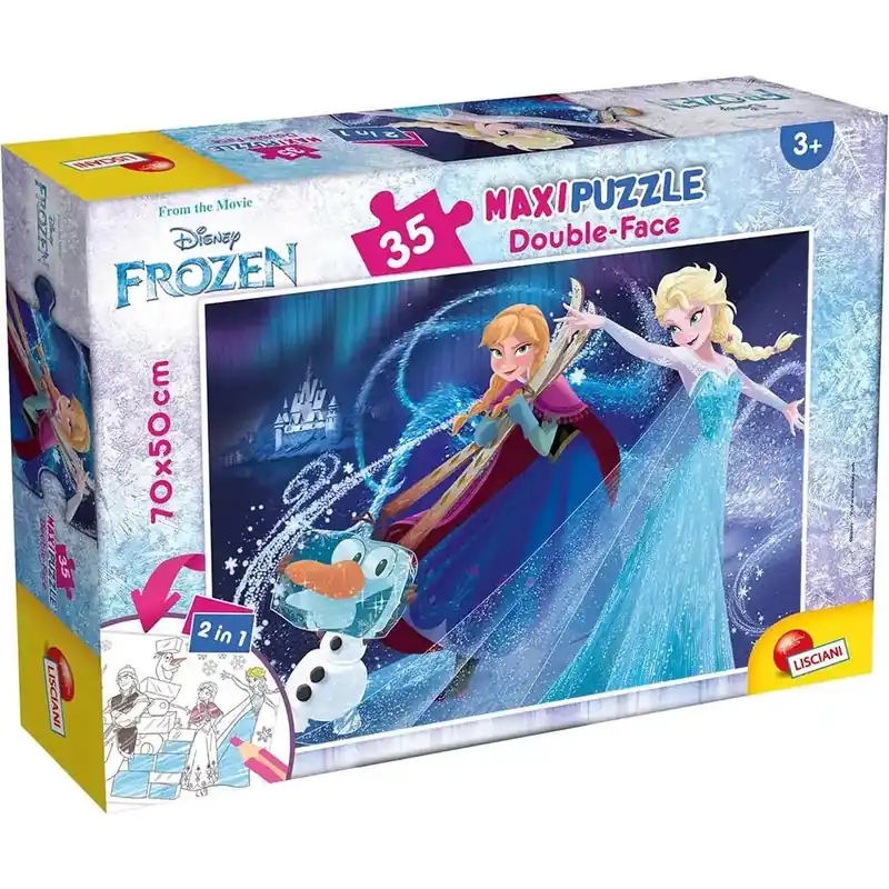 Jégvarázs 2 az 1-ben 35db-os maxi puzzle és színező 70x50cm - Lisciani Újdonság