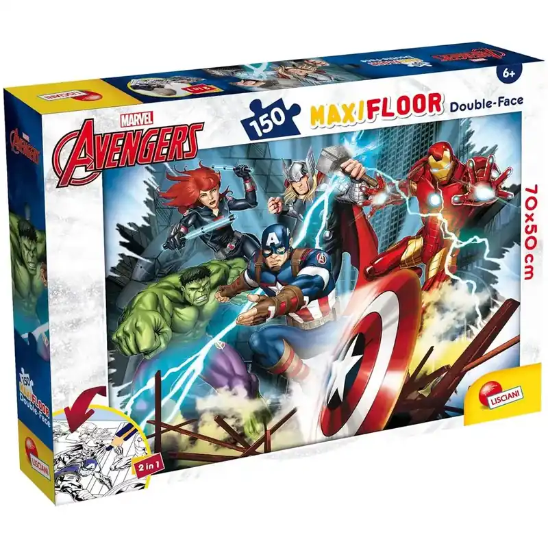 Bosszúállók 2 az 1-ben 150db-os maxi puzzle és színező 70x50cm - Lisciani Nézd meg most