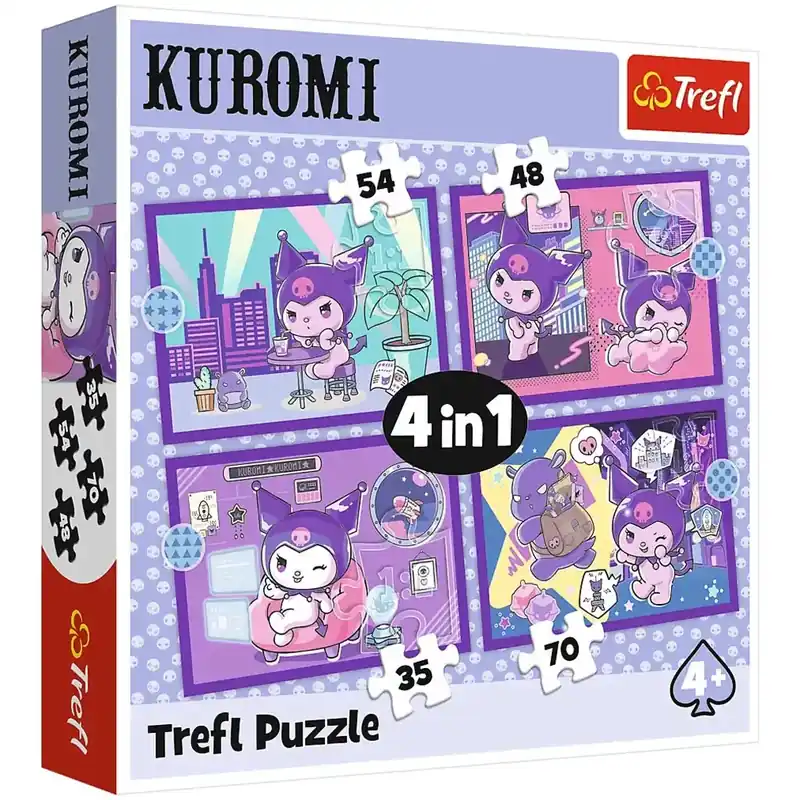 Vedd meg online Kuromi napjai 4 az 1-ben puzzle - Trefl