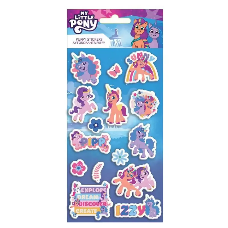 Luna Én kicsi pónim 3D pufi matrica szett 10x22cm-es íven Olcsóbb