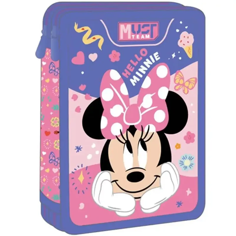Azonnali szállítás Luna Minnie egér 2 szintes töltött tolltartó