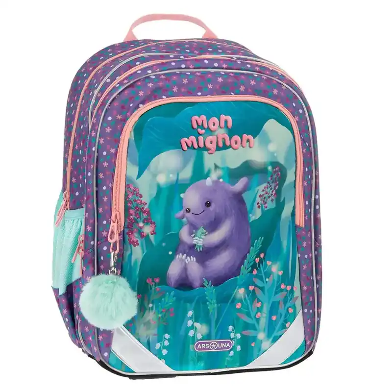 Gyors kiszállítás Ars Una Mon Mignon ergo-fit lekerekített iskolatáska, hátizsák 34x40x21cm
