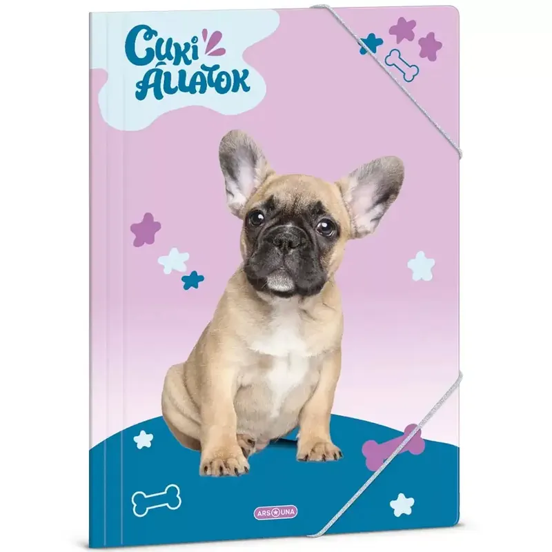 Biztonságos vásárlás Ars Una Cuki Állatok – Francia bulldog A/4 gumis dosszié