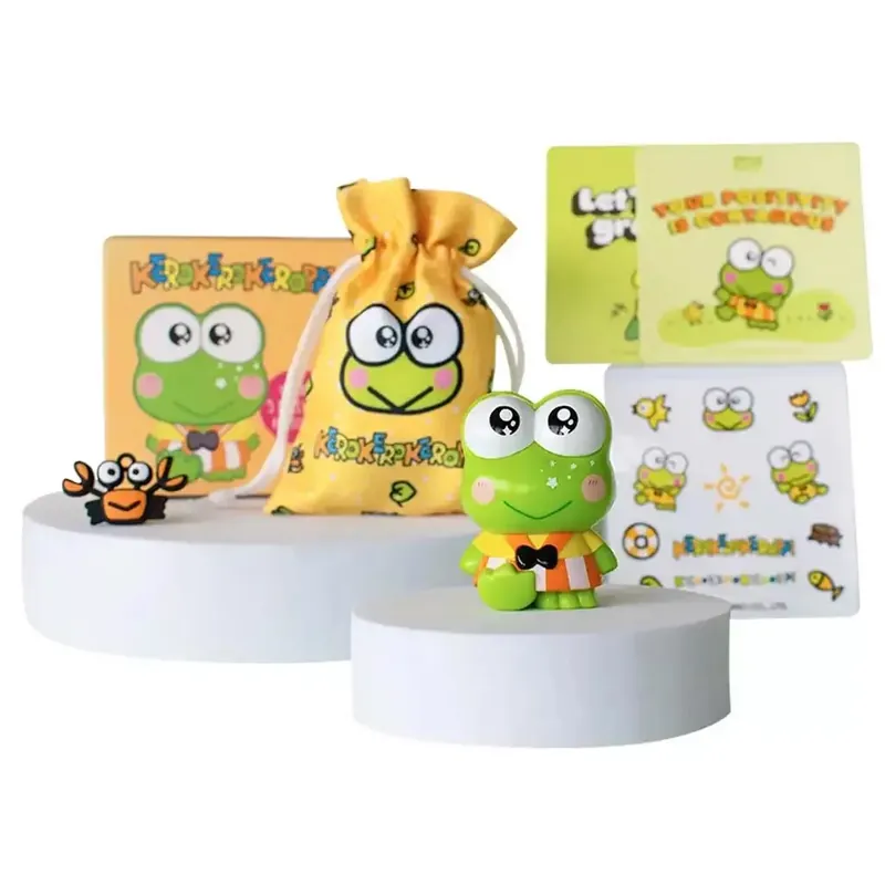 Hello Kitty Keroppi Figura Dobozban kiegészítőkkel 6cm Legnépszerűbb
