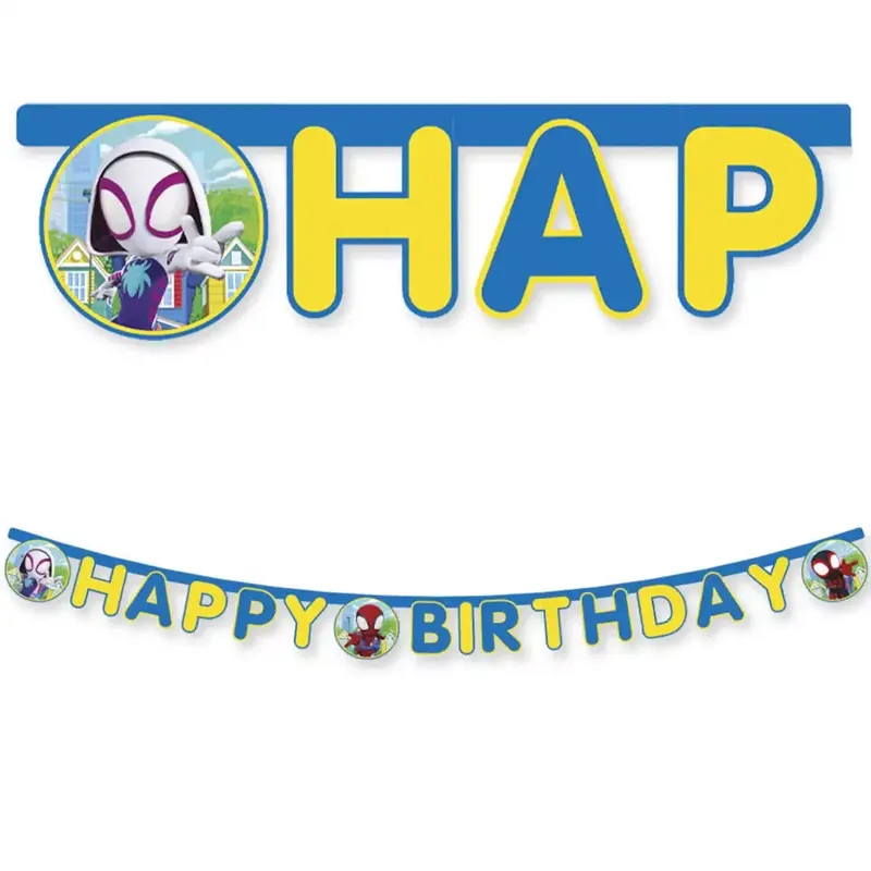 Gyors szállítás Spidey szülinapi „Happy Birthday” feliratú party banner
