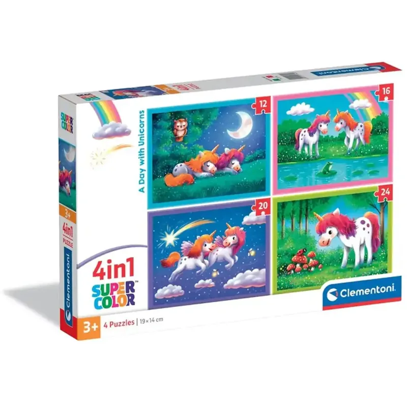 Egy nap az unikornisokkal 4 az 1-ben puzzle - Clementoni Azonnali szállítás
