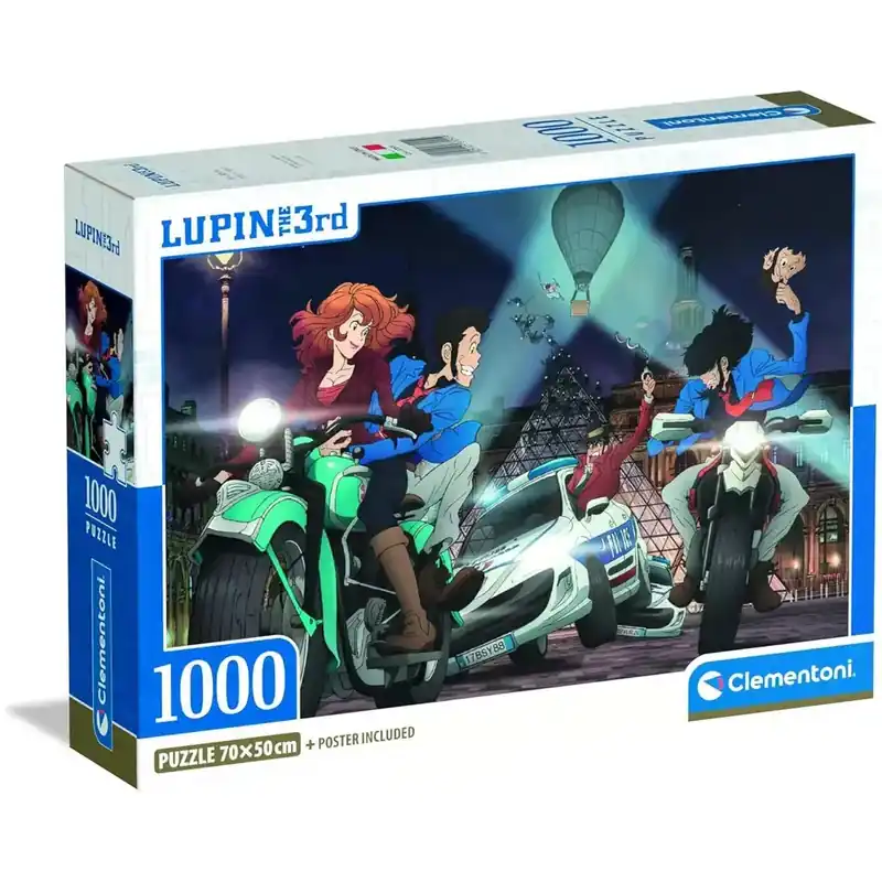 Szezonális akció Lupin the 3rd - Párizsi üldözés 1000db-os puzzle - Clementoni