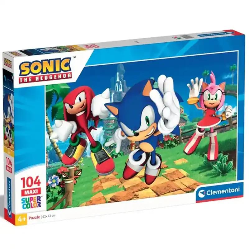 Kedvezményes ár Sonic a sündisznó és barátai 104db-os maxi supercolor puzzle - Clementoni