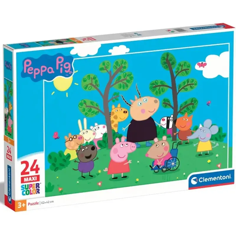 Peppa malac és barátai 24db-os maxi supercolor puzzle - Clementoni Szuper akció