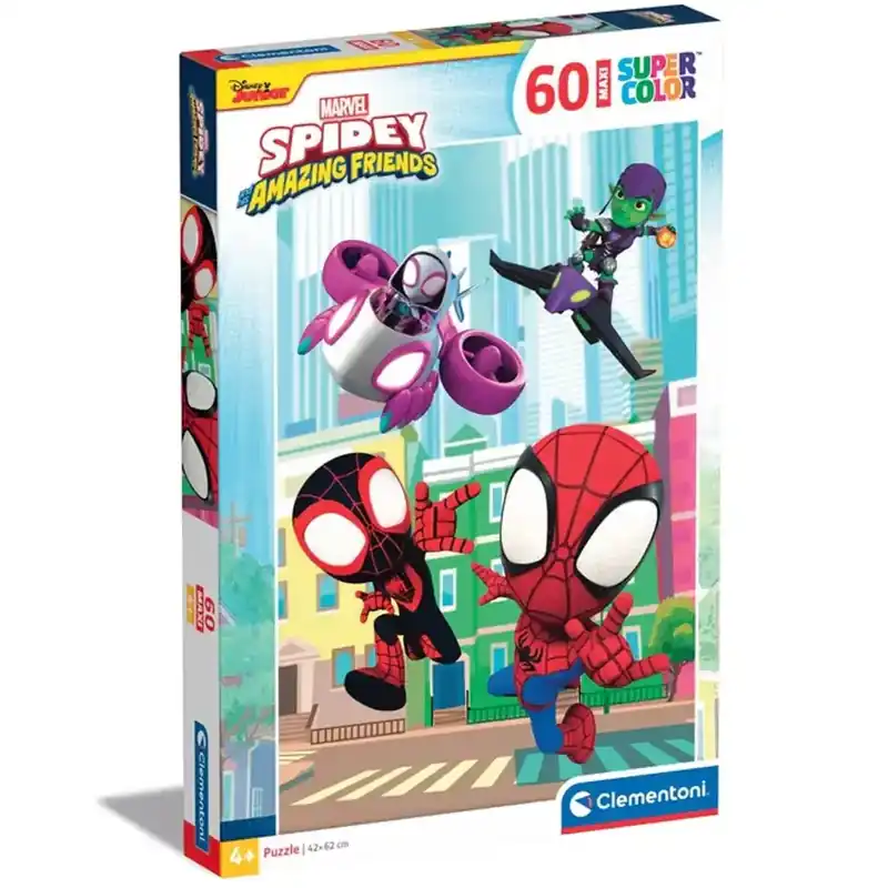 Akció Spidey és csodálatos barátai 60db-os maxi supercolor puzzle - Clementoni