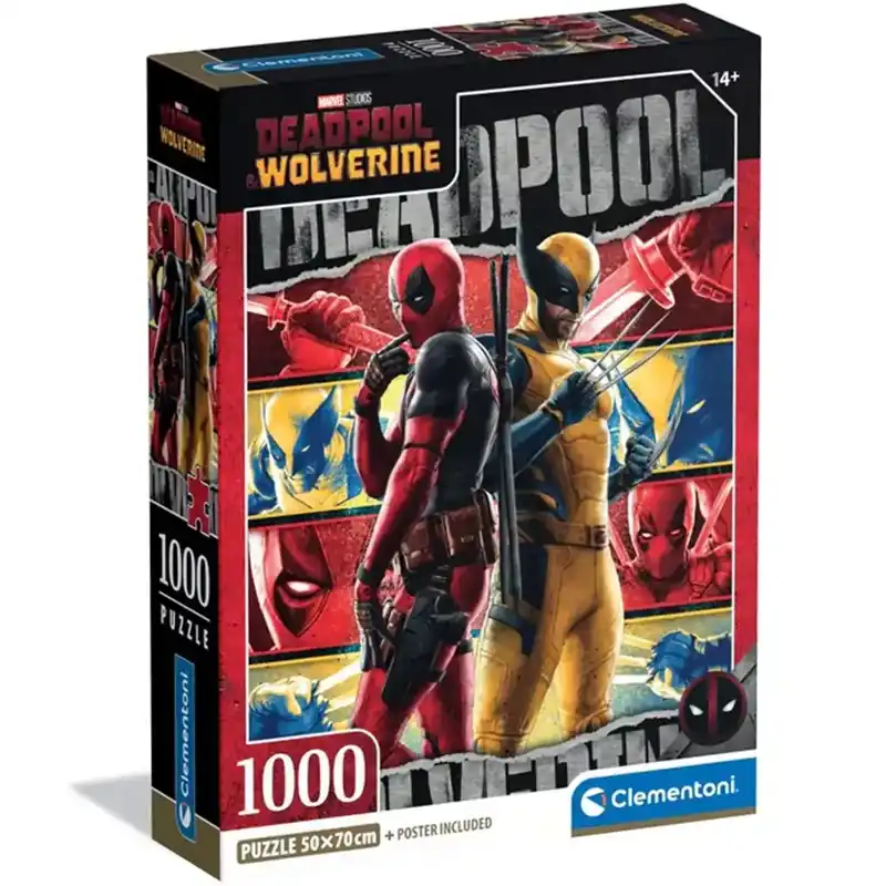 Csak ma Marvel Deadpool és Rozsomák 1000db-os puzzle - Clementoni